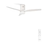 CREATE / WINDCALM/Ventilador de techo con luz blanco y mando / 40W, Silencioso, Ø132 cm, 6...