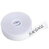 1 Rollo de cinta de tela de 3 metros x 1 cm de color Blanco. Etiqueta termoadhesiva para...