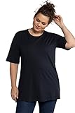 Ulla Popken Rundhals, Camiseta para Mujer, Azul (Blau 71), 52