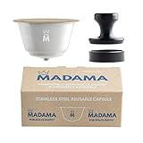Madama - Cápsula de café Dolce Gusto recargable, reutilizable y compatible. Acero inoxidable...