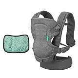 Infantino - Mochila portabebés Flip Advanced 4 in 1 con babero - Ergonómica - Convertible -...