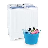 OneConcept Ecowash XL White Line - Mini machine à laver, Essoreuse 3 kg et 100W, Capacité de...