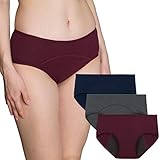 INNERSY Bragas Menstruales Mujer Cintura Baja Braguitas Algodón Ropa Interior de Protección 3...