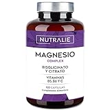 Citrato de Magnesio 1545mg + Magnesio Bisglicinato 600mg - Reduce Cansancio y Fatiga, Alivia...