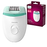 Philips Satinelle Essential - Depiladora con cable, depilación compacta, BRE224/00, blanco y...