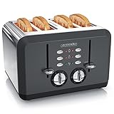 arendo - Tostadora automática 160W - Caja de Acero Inoxidable - hasta Cuatro emparedados y...