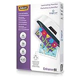 Fellowes Fundas de Plastificar A4, acabado brillo, 100 hojas, 160 micras (2 x 80 micras),...