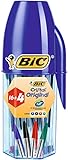 BIC Cristal Original Bolígrafos Punta Media (1,0mm) Colores Surtidos, Material Oficina y...