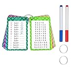 Frogetu 13 Piezas Tarjetas Estudio, Tabla de multiplicar para niños,Mini Bloc de Notas...