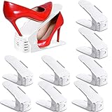 BEYAOBN Organizadores de Zapatos 10Pcs Soporte de Calzado de Altura Ajustable Zapatos...