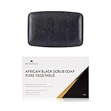 Revitale African Black Natural Oat Scrub Soap - Verdura pura, Exfoliante
