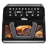 La Moustache - Freidora de Aire 9L sin Aceite 1700W con E-Book de Recetas, Air Fryer...