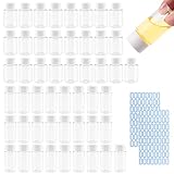 50 PCS Botellas Pequeñas de Plastico Transparente 20ml y 30ml Botes Pequeños para Rellenar...