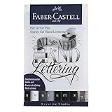 Faber-Castell 267118 - Estuche con 8 Pitt Artist Pen Hand Lettering, kit de iniciación y...