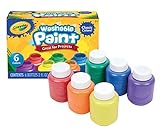 CRAYOLA - Pintura Lavable para Niños, Paquete de 6 Botes de 59 ml, Colores Clásicos, Edad...