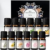 Aceites Esenciales Kit de Aceites Puros al 100% - Set de Regalo de 12 Aceites de Aromaterapia -...