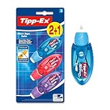 BIC Tipp-Ex Cinta Correctora de Bolígrafos, Óptimo para Material Escolar, Micro Tape Twist,...