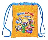 Safta Saco Plano Junior de Superthings Serie 7, 260x340 mm, Azul/Multicolor