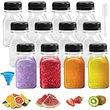 LIMITADA 12 PCS Botellas Plástico Pequeñas de 125ml Botella Plastico Transparente con Tapa...