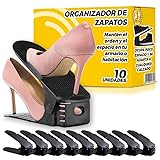 Organizador Zapatos Armario (PACK 10 Uds.) - Zapatero Estrecho, Minimalista y Elegante para...