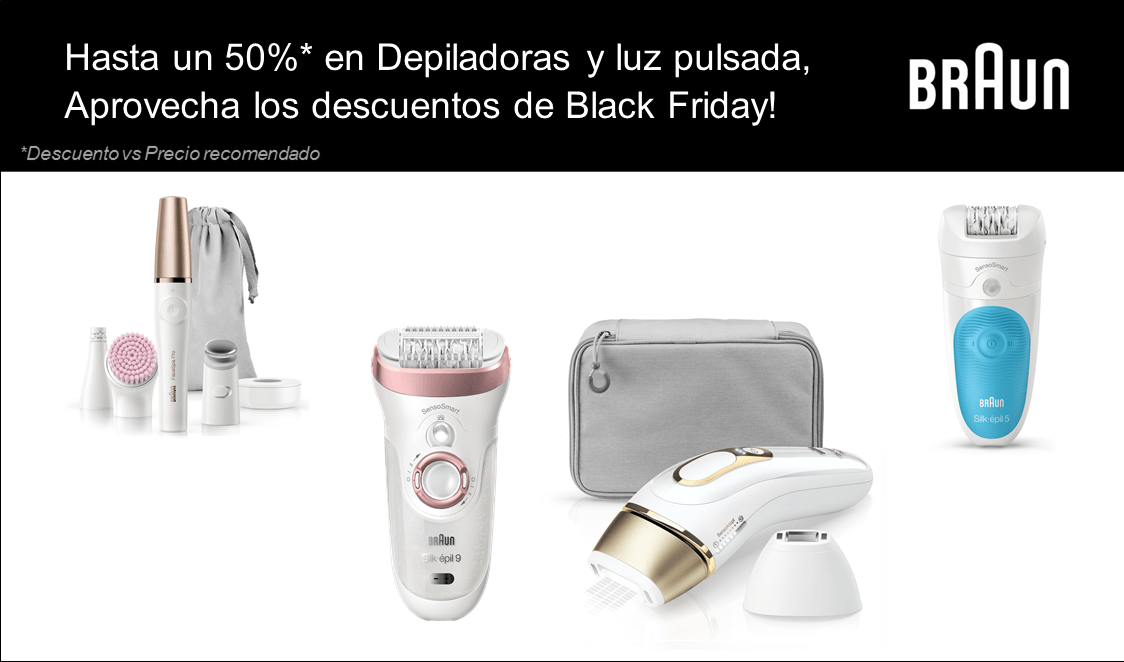 ¡Black Friday en Braun!¡Depiladoras y afeitadoras al 50! ›