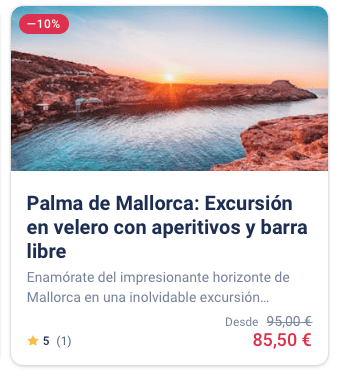 20% Descuento excursión en velero en Palma de Mallorca