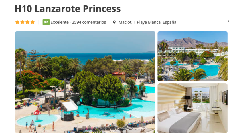Los mejores hoteles en Lanzarote