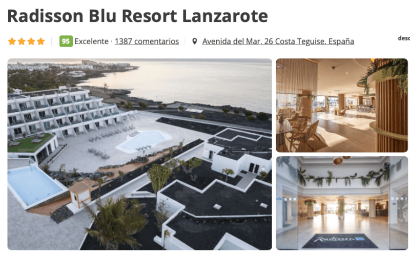 Los mejores hoteles en Lanzarote
