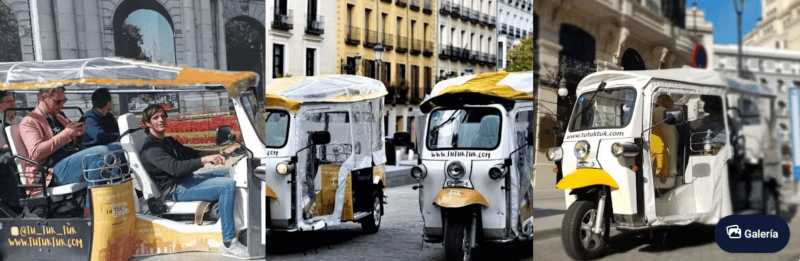 Código descuento tiqets visita guiada por Madrid en Tuk Tuk Eléctrico