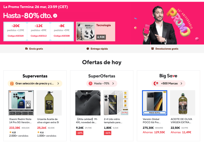 Códigos descuento para comprar en AliExpress con el mayor ahorro